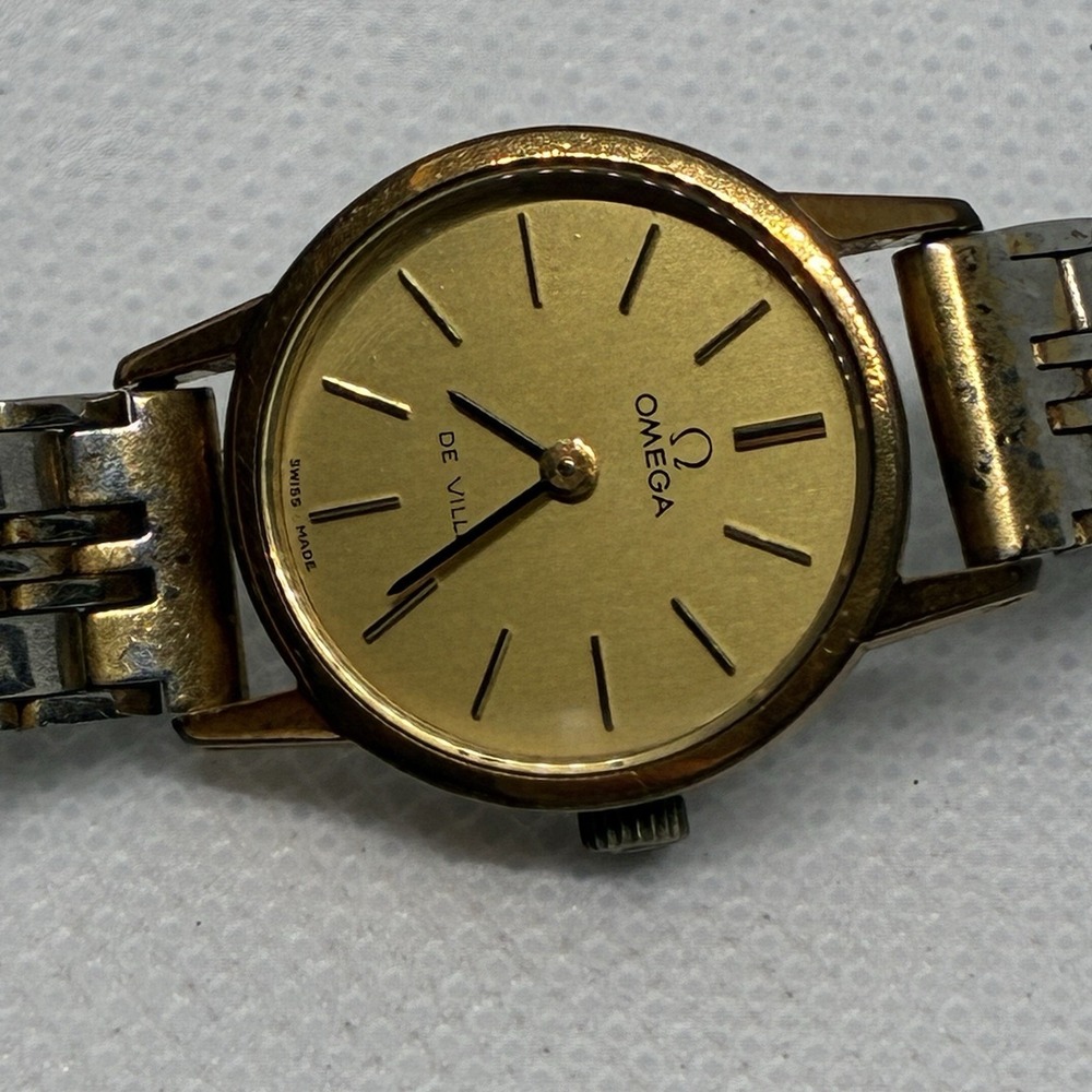 Omega De Ville Swiss Watch Women's 25mm Gold Tone Dial Manual Wind - Runs! - Picture 11 of 17